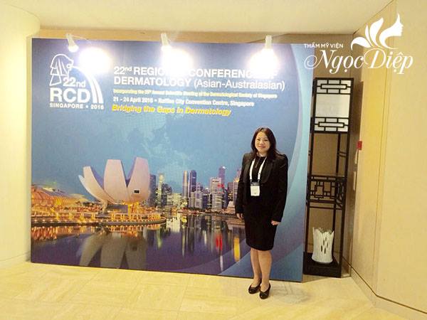 Báo cáo “Điều trị nám da bằng Laser trên phụ nữ châu Á” tại Hội Nghị Da Liễu Khu Vực Châu Á-Úc lần thứ 22(22nd Regional Conference of Dermatology - RCD 2016) tại Singapore ngày 21-24/4/2016